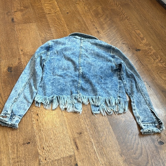Tractr Girls Jean Jacket Blue Size Medium - Picture 2 of 4